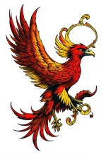 Phoenix bird tattoo